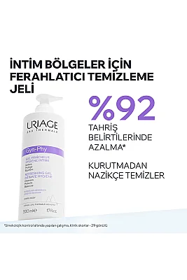 Uriage GYN-PHY Hassas Ciltlere Özel Genital Bölge Temizleme Jeli 500 ml - 2