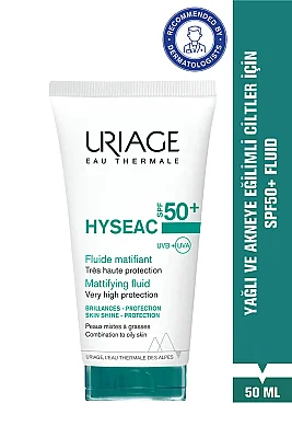 Uriage Hyseac Akneye Eğilimli Ciltler İçin SPF50+ Güneş Koruyucu Fluid 50 ml - Uriage