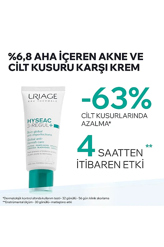 Uriage Hyseac -Regul + Akneye Eğilimli Ciltler İçin Leke ve Siyah Nokta Oluşumunu Önleyen Krem 40 ml - 2