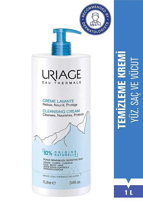 Uriage Yüz, Vücut ve Saç Temizleme Kremi 1L - 1
