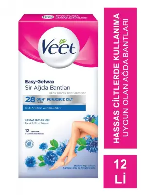 Veet Easy-Gelwax Hassas Cilt 12'li Sir Ağda Bantları - 2