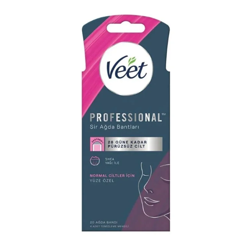 Veet Professional Sir Ağda Bantları Normal Cilt- Yüze Özel 20 Adet - 1