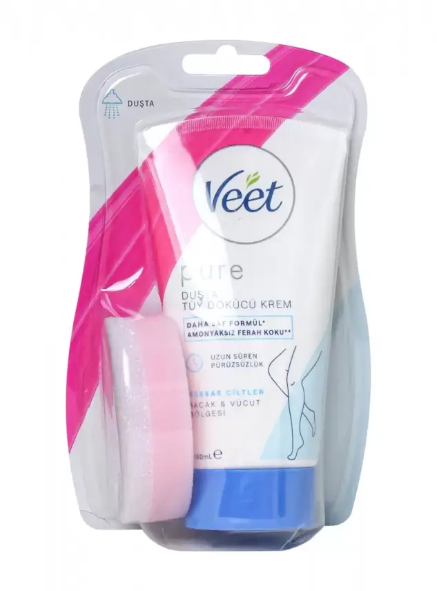 Veet Pure Duşta Tüy Dökücü Krem - Hassas Ciltler - 150 ml - 1