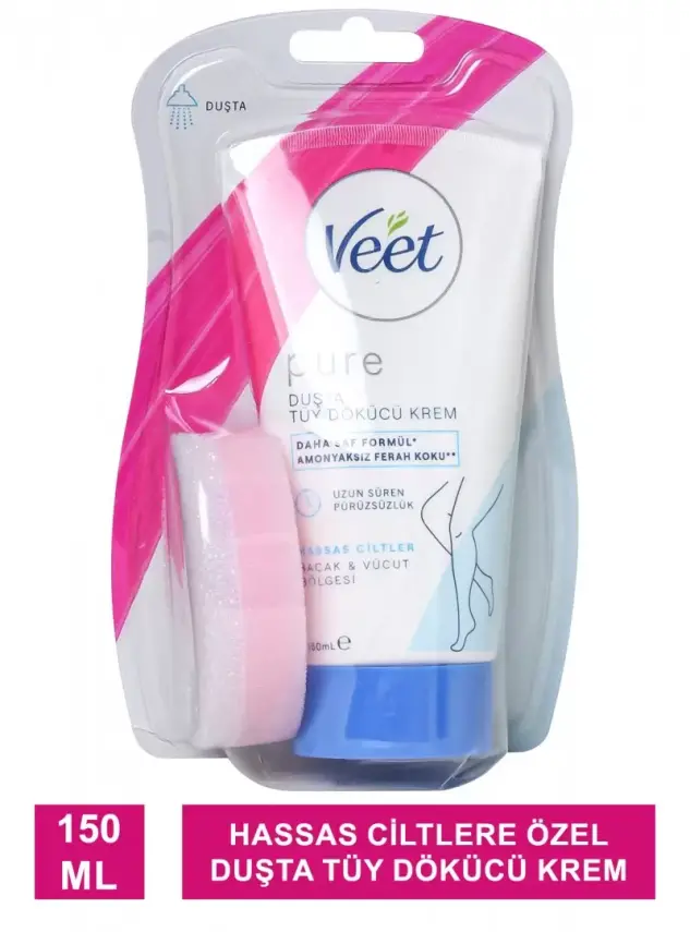 Veet Pure Duşta Tüy Dökücü Krem - Hassas Ciltler - 150 ml - 2