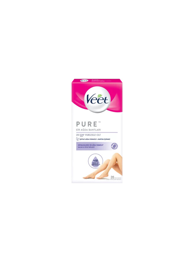 Veet Pure Hipoalerjenik Bacak & Vücut Bölgesi Sir Ağda Bantları 20 Adet - Veet