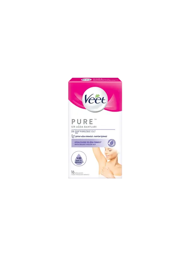 Veet Pure Hipoalerjenik Bikini & Koltuk Altı Sir Ağda Bantları 16 Adet - 1