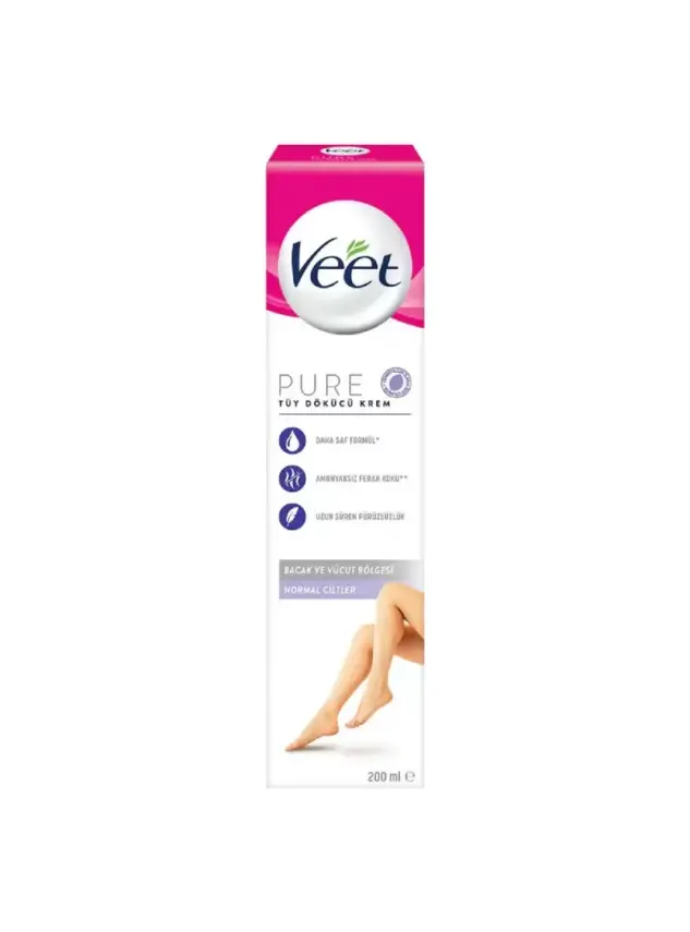 Veet Pure Normal Ciltler İçin Tüy Dökücü Krem 200 ml - 1