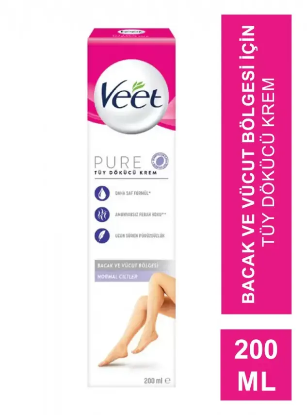 Veet Pure Normal Ciltler İçin Tüy Dökücü Krem 200 ml - 2
