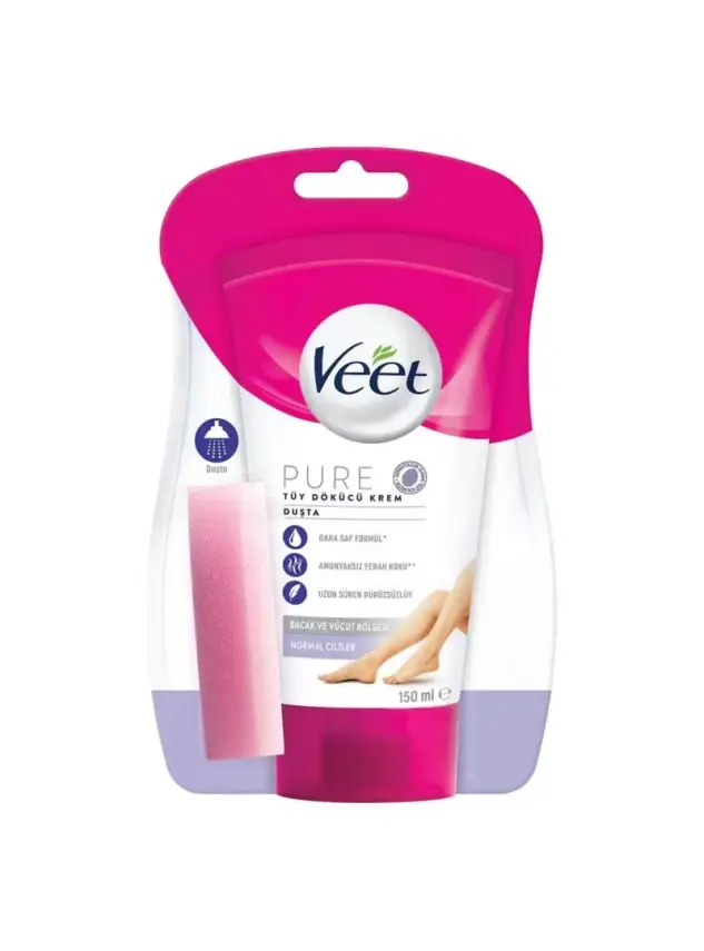 Veet Pure Tüy Dökücü Krem Duşta Normal Ciltler İçin 150 ml - 1