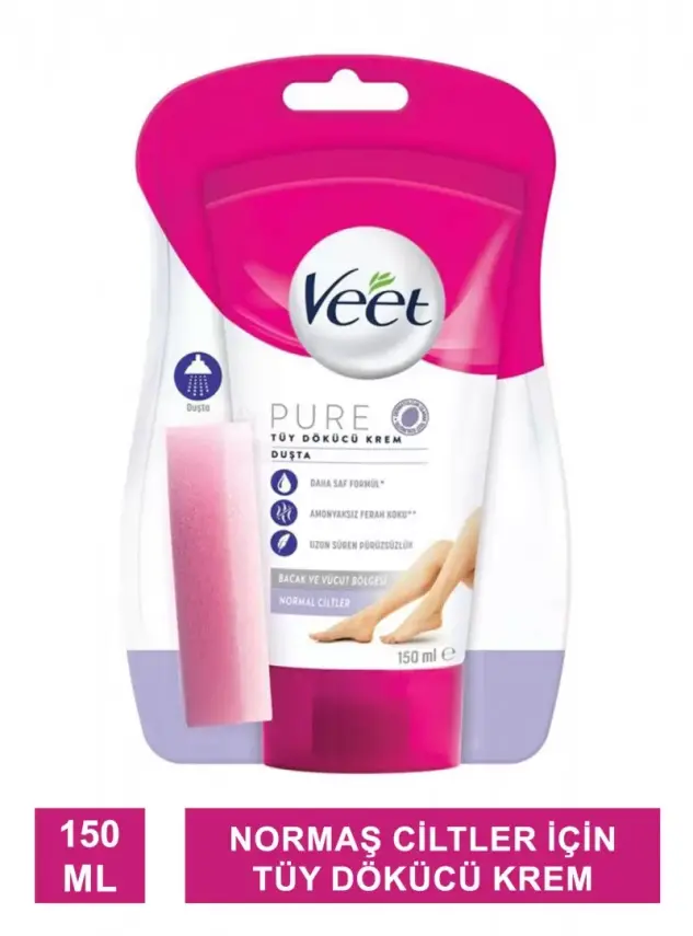 Veet Pure Tüy Dökücü Krem Duşta Normal Ciltler İçin 150 ml - 2