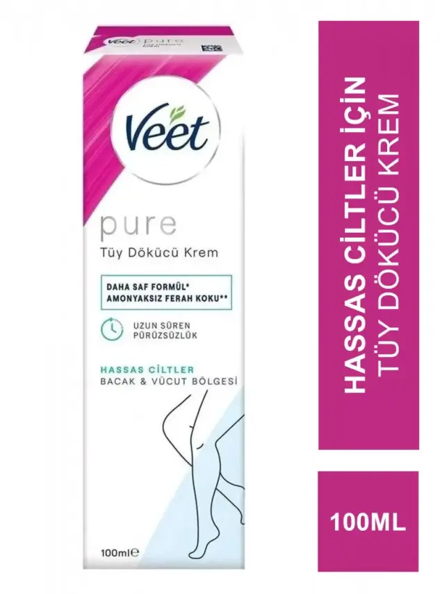 Veet Pure Tüy Dökücü Krem Hassas Ciltler İçin 100 ml - 1