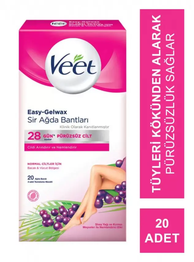 Veet Sir Ağda Bandı Normal Ciltler İçin 20 Adet - 2