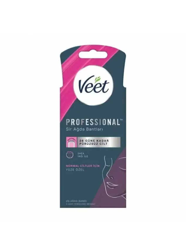 Veet Yüz Bölgesi Sir Ağda Bandı Normal Ciltler İçin 12'li - 1