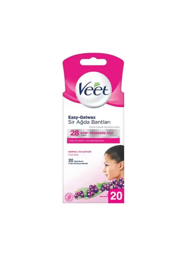 Veet Yüz Bölgesi Sir Ağda Bandı Normal Ciltler İçin 20'li - 1