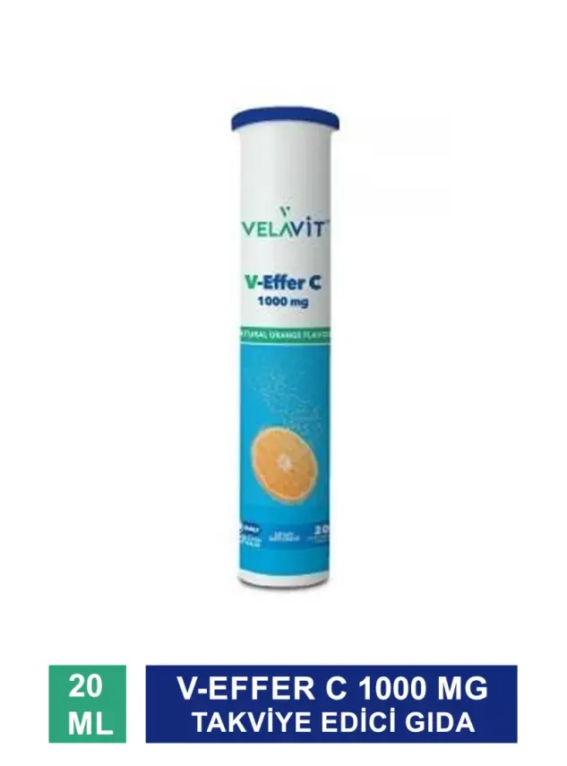 Velavit V-Effer C 1000 mg Takviye Edici Gıda 20 Tablet - 2