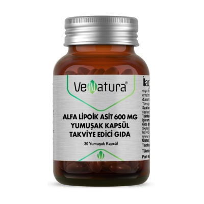 Venatura Alfa Lipoik Asit 600 Mg 30 Yumuşak Kapsül - VeNatura