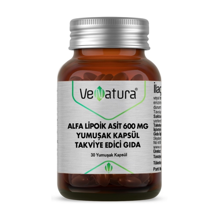 Venatura Alfa Lipoik Asit 600 Mg 30 Yumuşak Kapsül - 1