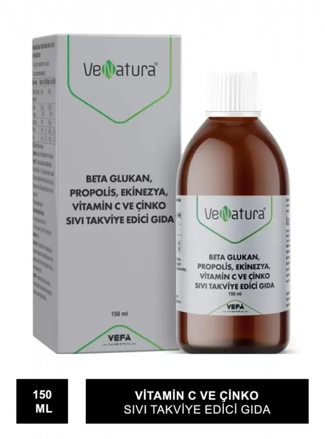 VeNatura Beta Glukan, Propolis, Ekinezya, Vitamin C ve Çinko Sıvı Takviye Edici Gıda 150 ml - 2