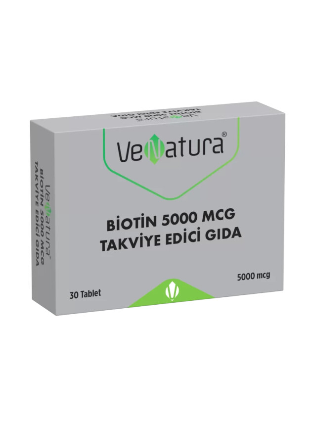 VeNatura Biotin 5000 mcg Takviye Edici Gıda 30 Tablet - Venatura