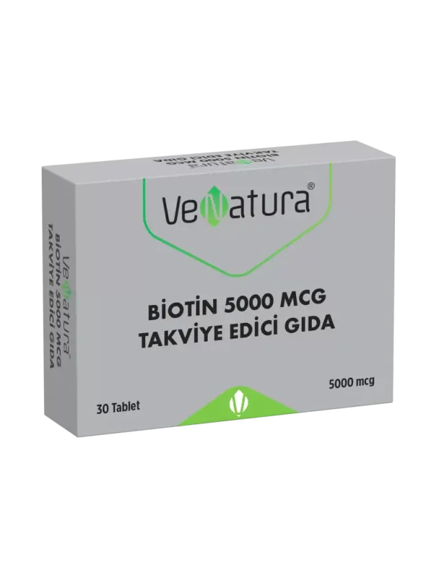 VeNatura Biotin 5000 mcg Takviye Edici Gıda 30 Tablet - 1