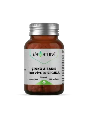 VeNatura Çinko - Bakır Takviye Edici Gıda 60 Kapsül - Venatura