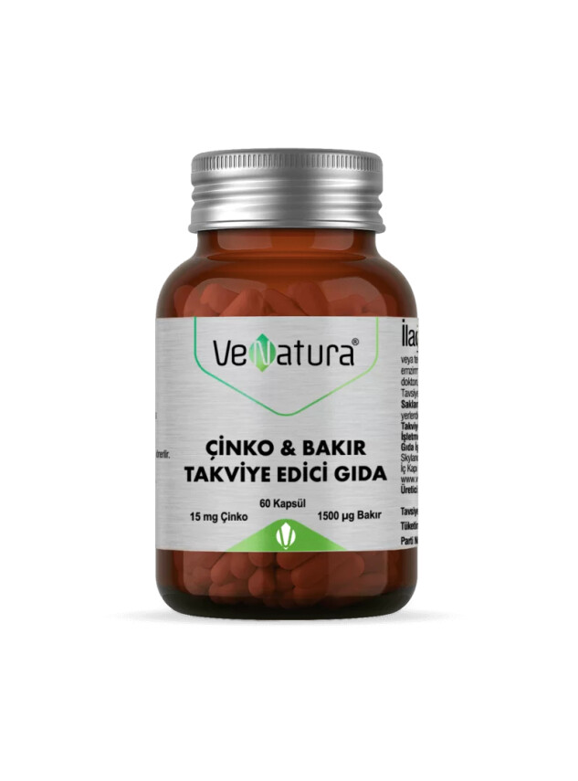 VeNatura Çinko - Bakır Takviye Edici Gıda 60 Kapsül - Venatura