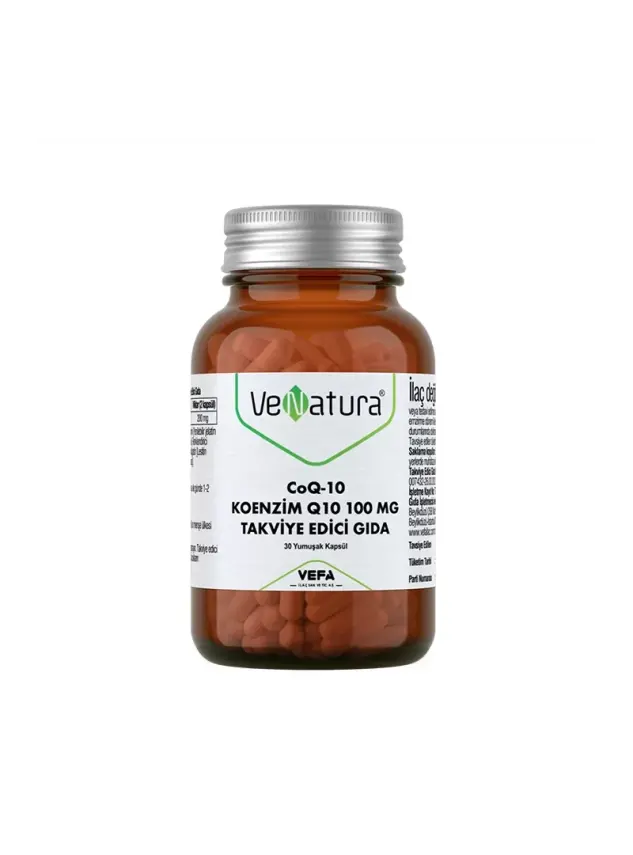 Venatura CoQ-10 Koenzim Q10 100 mg Takviye Edici Gıda 30 Kapsül - 1