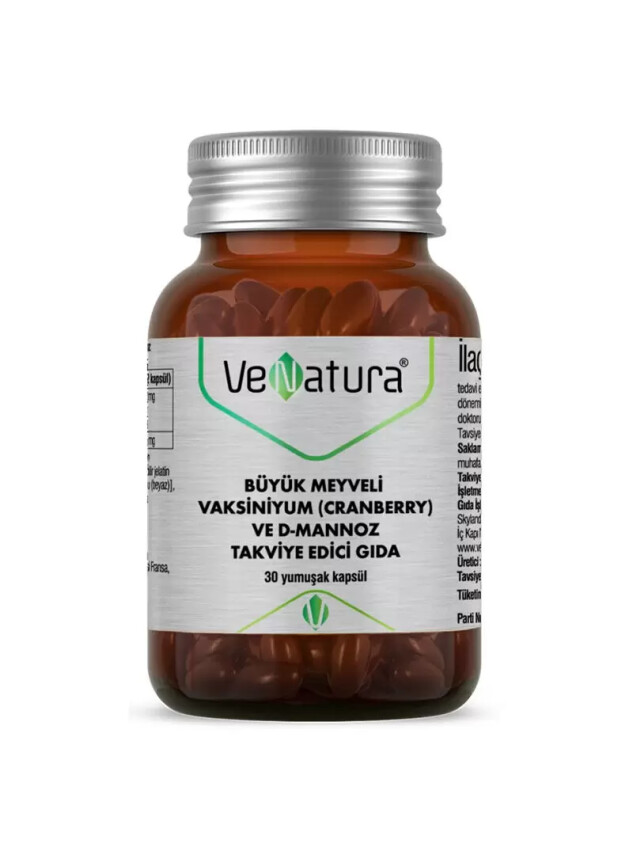 VeNatura Cranberry ve D-Mannoz Takviye Edici Gıda 30 Yumuşak Kapsül - Venatura
