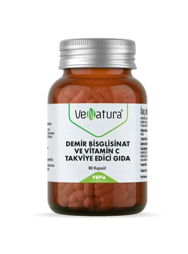 VeNatura Demir Bisglisinat ve Vitamin C 90 Kapsül - 1