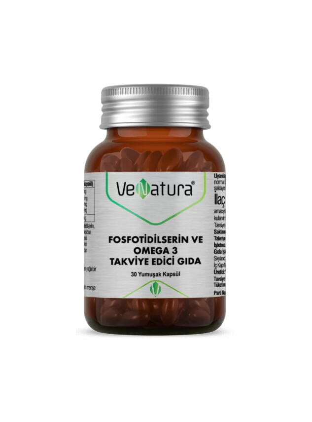 VeNatura Fosfotidilserin ve Omega 3 Takviye Edici Gıda 30 Yumuşak Kapsül - Venatura