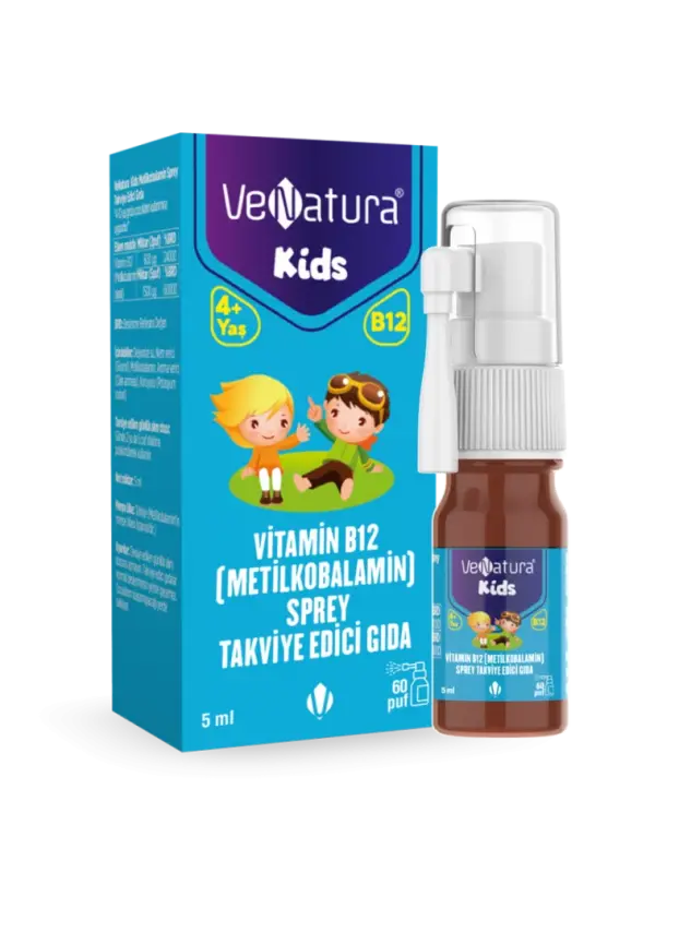 VeNatura Kids Vitamin B12 - Metilkobalamin - Sprey Takviye Edici Gıda 5 ml - 1