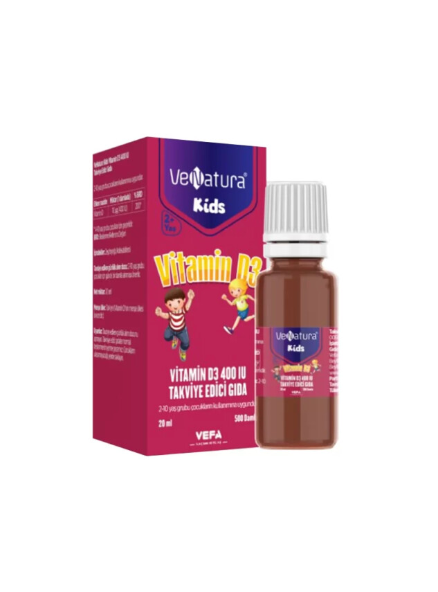 Venatura Kids Vitamin D3 400 IU Takviye Edici Gıda 20 ml - Venatura