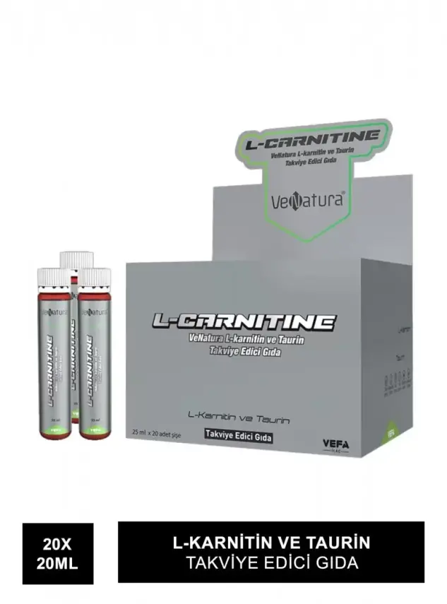 VeNatura L-karnitin ve Taurin Takviye Edici Gıda 25 ml x 20 adet Şişe - 2