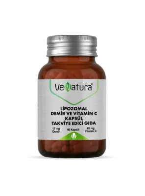 Venatura Lipozomal Demir ve Vitamin C Takviye Edici Gıda 60 Kapsül - Venatura