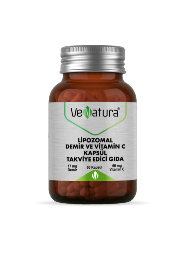 Venatura Lipozomal Demir ve Vitamin C Takviye Edici Gıda 60 Kapsül - Venatura