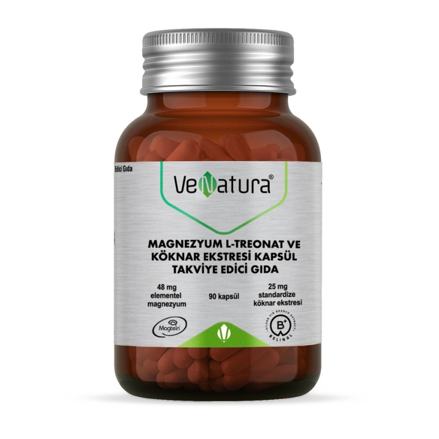 Venatura Magnezyum L-Treonat ve Köknar Ekstresi 90 Kapsül - 1
