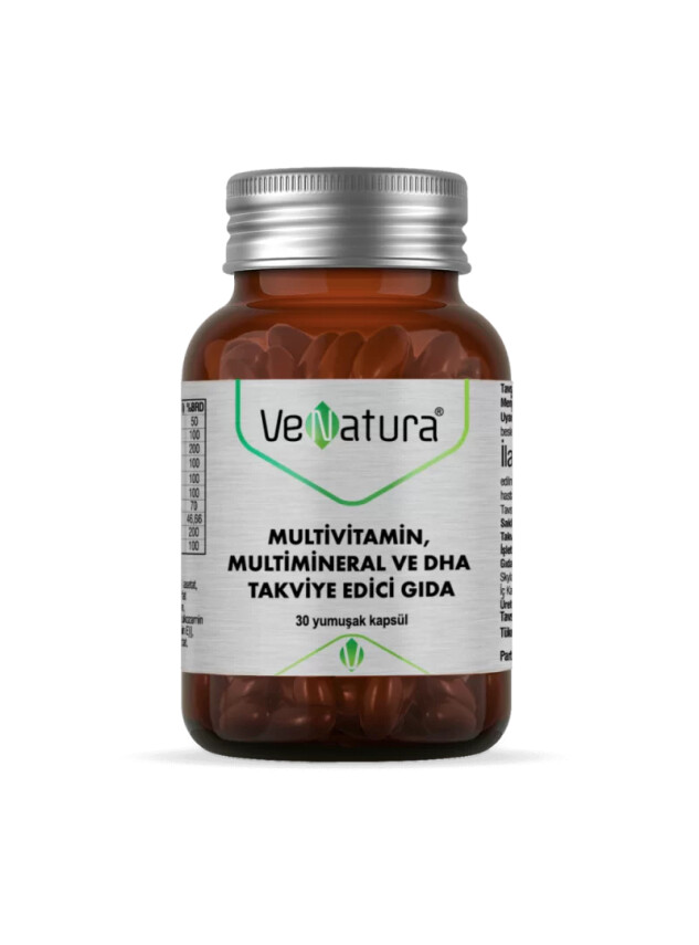 VeNatura Multivitamin, Multimineral ve DHA Takviye Edici Gıda 30 Kapsül - Venatura