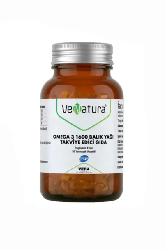 VeNatura Omega 3 1600 Balık Yağı 30 Yumuşak Kapsül - 1