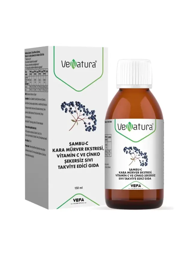 VeNatura Sambu-C Kara Mürver Ekstresi Takviye Edici Gıda 150 ml - 1