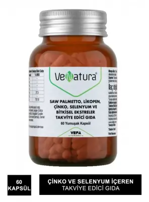 VeNatura Saw Palmetto, Likopen, Çinko, Selenyum 60 Yumuşak Kapsül - 2