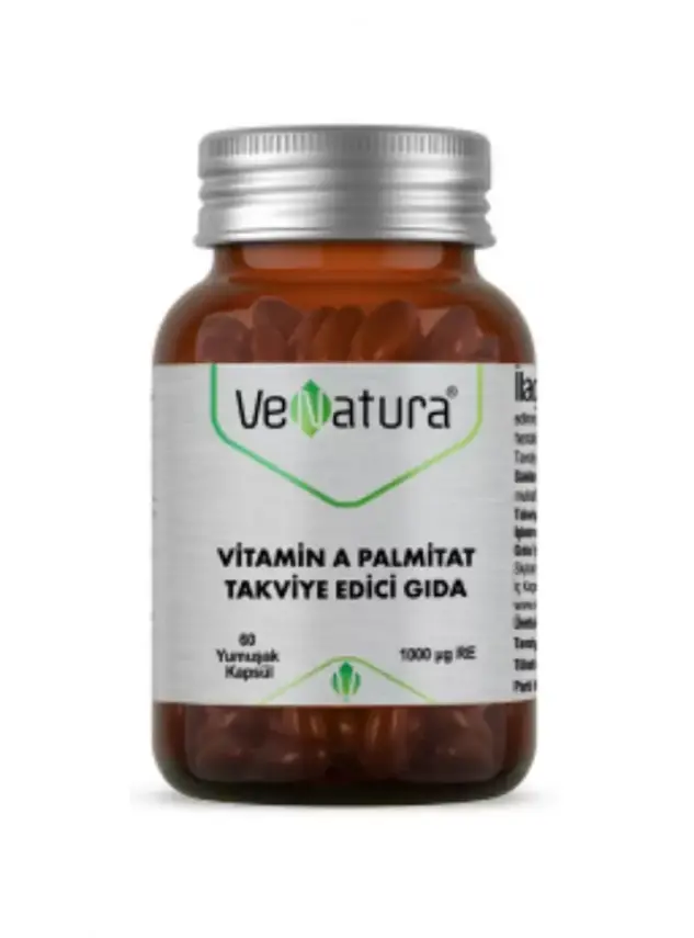 VeNatura Vitamin A Palmitat Takviye Edici Gıda 60 Yumuşak Kapsül - 1