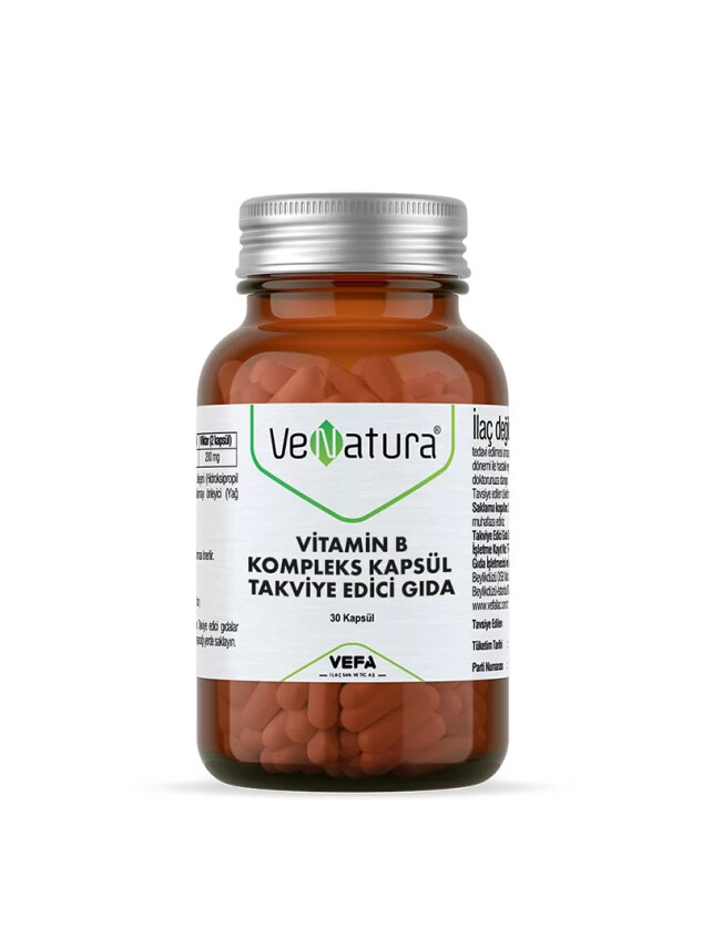VeNatura Vitamin B Kompleks Kapsül Takviye Edici Gıda 30 Kapsül - Venatura