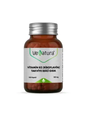 VeNatura Vitamin B2 -Riboflavin- Takviye Edici Gıda 100 kapsül - Venatura