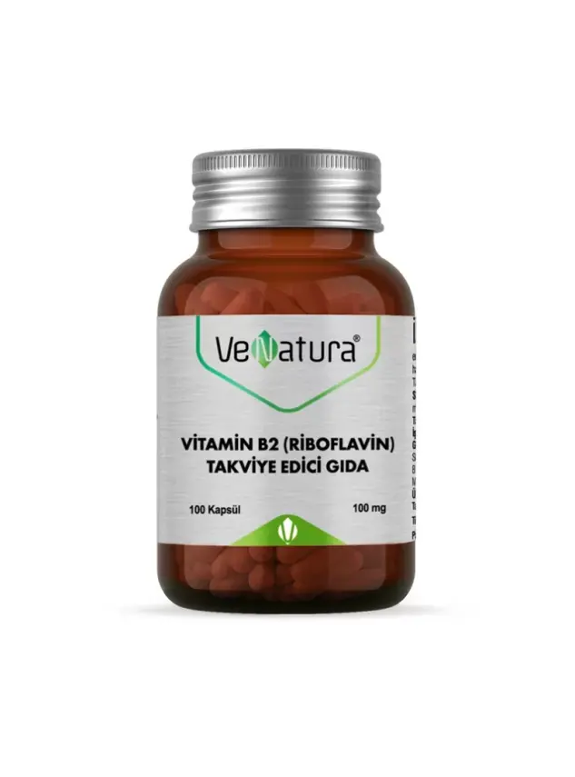VeNatura Vitamin B2 -Riboflavin- Takviye Edici Gıda 100 kapsül - 1