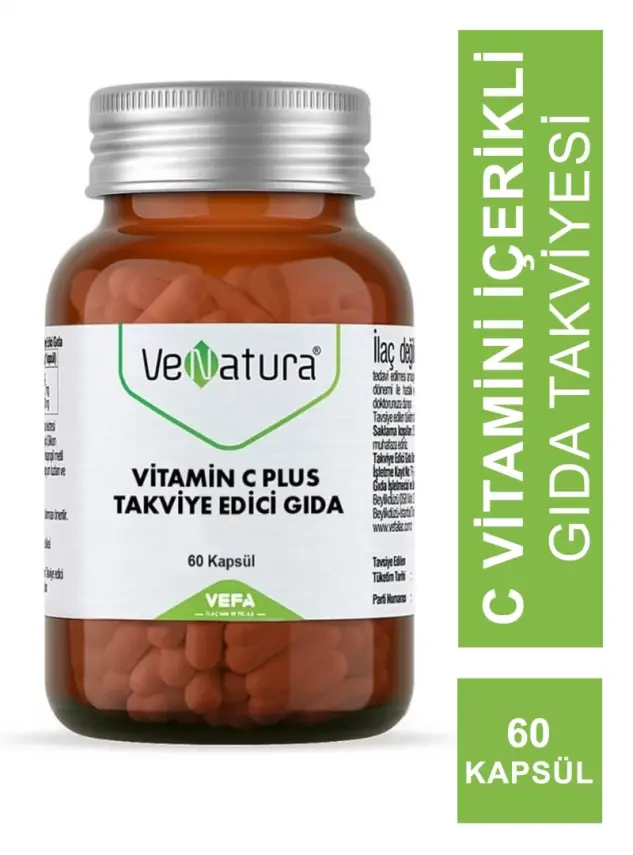 Venatura Vitamin C Plus 500mg Takviye Edici Gıda 60 Kapsül - 1