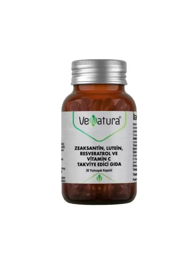 VeNatura Zeaksantin Lutein Resveratrol ve Vitamin C Takviye Edici Gıda 30 Yumuşak Kapsül - 1