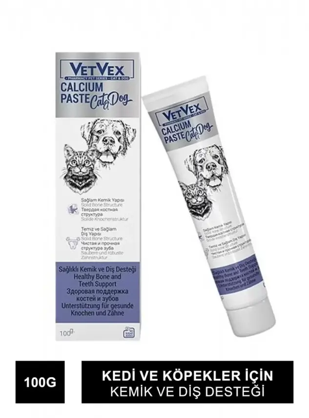 VetVex Calcium Kedi ve Köpek Kemik & Diş Desteği 100 gr - 1