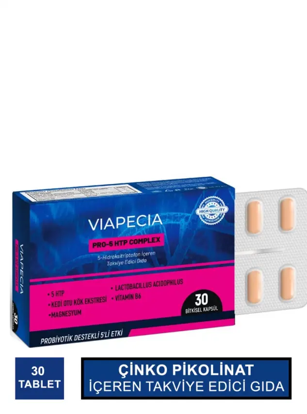 Viapecia Pro 5-Htp Complex 30 Kapsül - 1