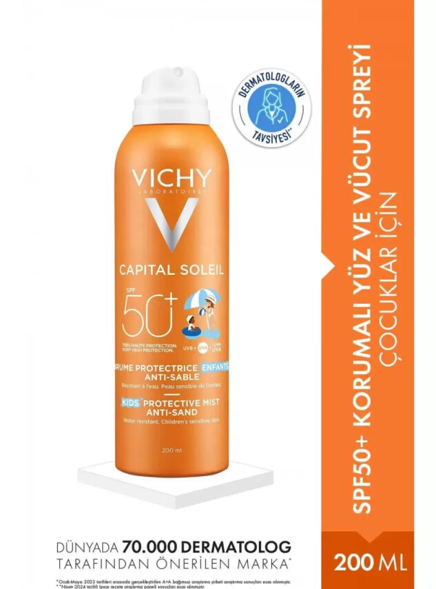 Vichy Capital Soleil Anti-Sand Mist Children Spf50+ 200 ml - Vichy