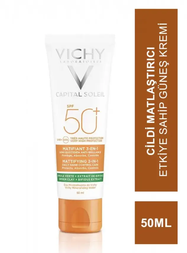 Vichy Capital Soleil SPF 50+ Matlaştırıcı Yüz Güneş Kremi 50 ml - 2